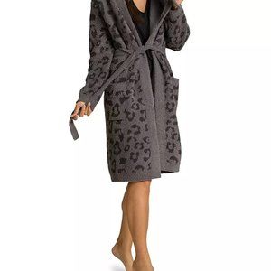 Barefoot Dreams CozyChic Barefoot in the Wild Gray Knee Length Bathrobe Size XL